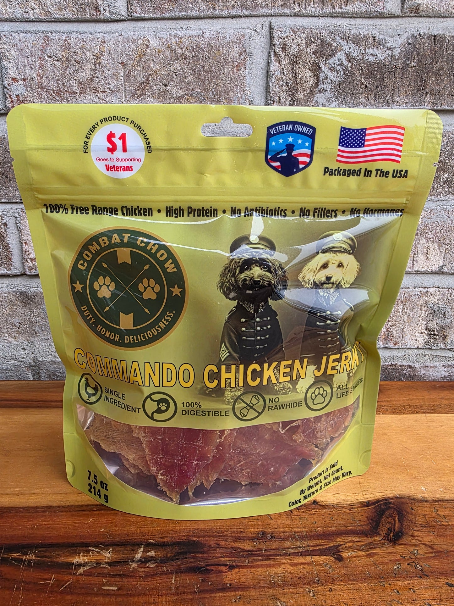 COMMANDO CHICKEN JERKY - 7.5 OZ